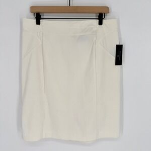 Ivory Pencil Skirt Size 16 NWT Lined Stretch Minimalist Office Skirt